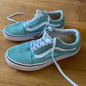 Women size 7 teal Vans